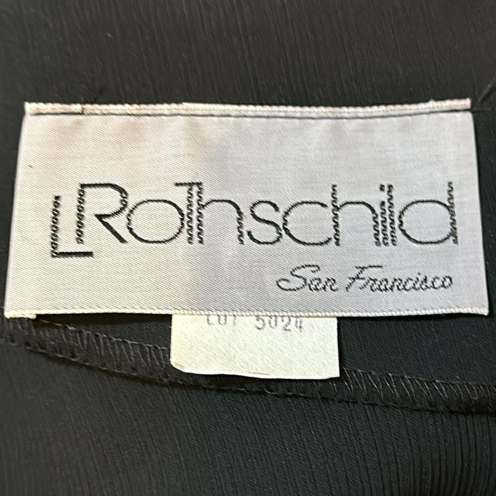 Vintage L Rothschild San Francisco jeweled elastic waist dress size 12 - Picture 6 of 9
